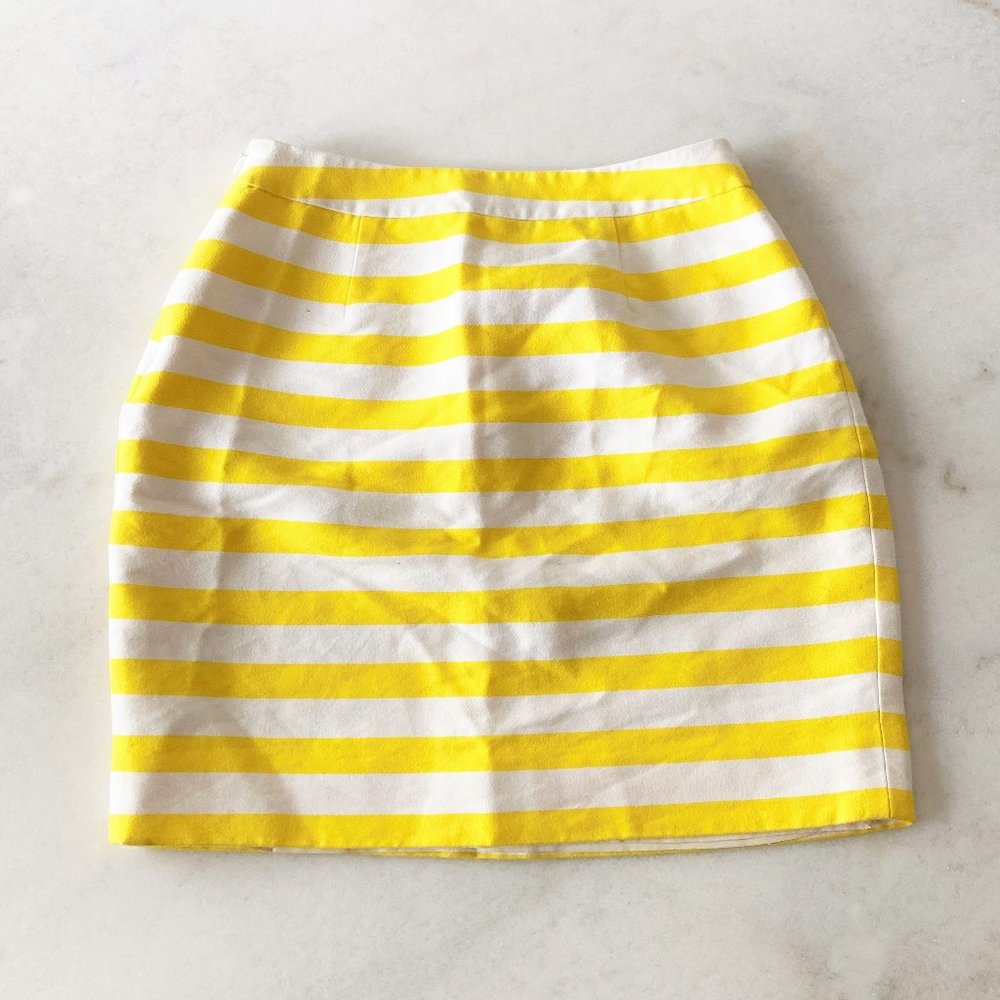 Kate Spade Barry skirt, Kate Spade New York yellow & white striped mini skirt - Picture 2 of 8